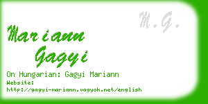 mariann gagyi business card